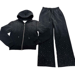 Conjunto de Pantalones Deportivos de Lujo con Pedrería, Sudadera Brillante, Estilo Casual Urbano, Ropa de Moda Premium Serie 2 1 - Product Image 4