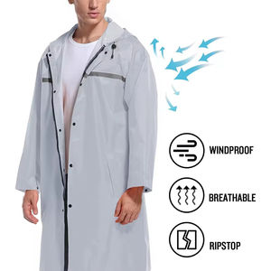 Chaqueta Impermeable para Hombre, para Trabajo, Senderismo, Resistente al Viento, Transpirable, Ligera, con Capucha, Venta al Por Mayor de Fábrica OEM - Product Image 2