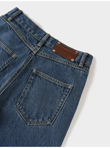 2026 HaiYao High Quality Custom Vintage Dark Blue Wash Wide Leg Fit Streetwear Hiphop OEM ODM Cotton Causal Men's <b>Denim</b> Jeansns - Product Image 3