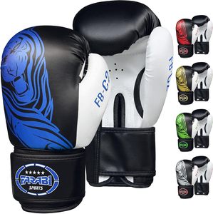 Gants de boxe Farabi Sports personnalisés en cuir PU 16 oz, légers, respirants, avec sangle de poignet à boucle pour l'entraînement et les arts martiaux - Product Image 1
