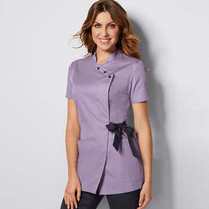 Nouvelle Tunique de Salon de Beauté Personnalisée, Uniforme Élastique pour Manucure et Spa, Blouse de Travail avec Dentelle Ajustable Tricotée pour Femmes Grandes Tailles - Product Image 6