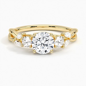 Romantic Bridal Engagement <b>Ring</b> Gold Tone with Sparkling Diamond Style <b>Crystal</b> Wedding Proposal Gift - Product Image 4