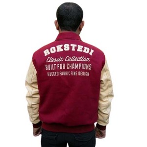 Blouson universitaire réversible en laine de baseball personnalisé, style Letterman, respirant, avec logo brodé fini, qualité supérieure - Product Image 1