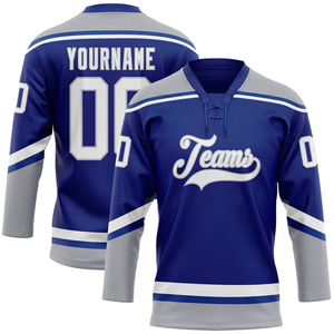 Jersey de Hockey sobre Hielo de Poliéster Personalizado 2026, Venta al Por Mayor, Alta Calidad, Último Diseño, Ropa Deportiva de Equipo - Product Image 1