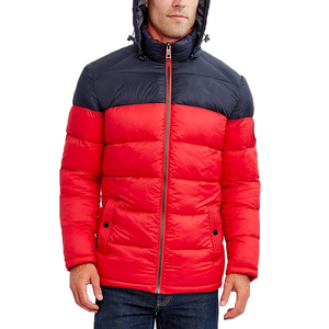 2024 OEM New Unique Design Unisex Bomber Puffer <b>Jacket</b> Stand Collar Front Logo Patchwork <b>Waterproof</b> <b>Winter</b> Fashion - Product Image 6