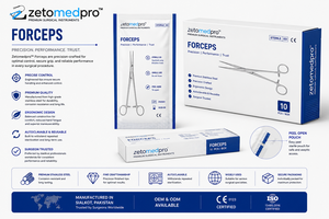 MIX(T)ER Forceps à dents crantées à embouts croisés longitudinallement, à angle droit, longueur totale 21,6 cm ou 26,7 cm ou 29,2 cm ZETOMEDPRO - Product Image 4