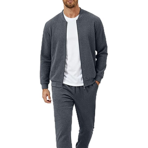 Trending Men’s Cotton Sports <b>Set</b> | Custom Heat Press 2-Piece Tracksuit for Fitness & Teams - Product Image 1