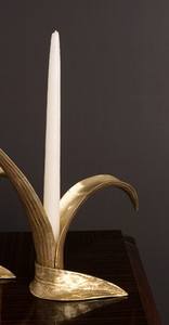 Candélabre de luxe en laiton doré, fait main, motif feuille botanique, moderne nordique, pour bougies coniques, décoration de table de mariage et de maison, centre de table artistique - Product Image 4