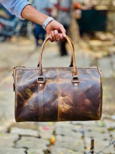 Bolsa de Viaje de Cuero Hecha a Mano de Lujo, con Cierre de Cremallera, Tamaño Personalizado, Multifuncional, para Fin de Semana, Portátil - Product Image 2