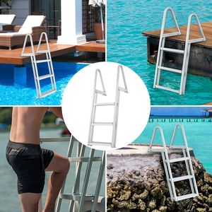 Scaletta per Pontone in Lega di Alluminio da 1,2 m, Capacità di Carico 158 kg, 3 Gradini Rimovibili con Tappetino Antiscivolo - Product Image 3