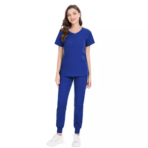 Custom Logo Medical <b>Doctor</b> Hospital Suit Wholesale Unisex Men Women Top & Pants Uniform Nurse Scrubs <b>Sets</b> - Product Image 2