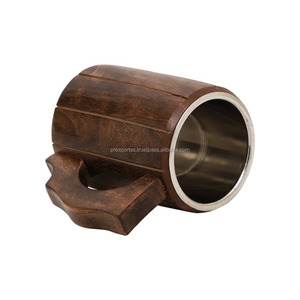 Tasse en bois de conception Koi fabriquée à la main fabriquée en Inde pour la fête, occasions pour enfants en gros - Product Image 3