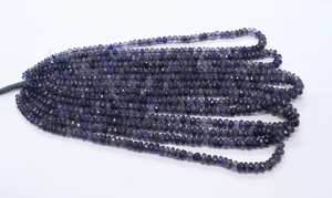 Cuentas facetadas de iolita natural de 4.5-7 mm, cuentas de piedras preciosas de iolita, cuentas facetadas de iolita para la fabricación de joyería. - Product Image 4