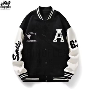 Veste de baseball bomber varsity personnalisée de haute qualité avec broderie chenille et manches en cuir pour homme – Style urbain direct - Product Image 3