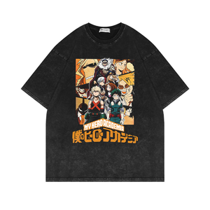 Camisetas Casuales para Hombre, Estilo Vintage con Lavado Ácido, Cuello Redondo Personalizado, Hombros Caídos, Manga Corta, Algodón - Product Image 1