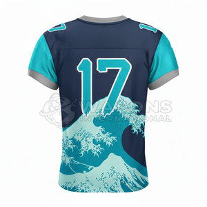 Custom Team American Football Jersey Printed Number Name Shirt American Football Jersey Short Sleeve Quick Dry <b>Athletic</b> Wear - Product Image 6