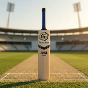 Bate de Cricket Juvenil Talla 5, Bate de Cricket de Madera con Empuñadura Azul para Práctica y Entrenamiento - Product Image 4