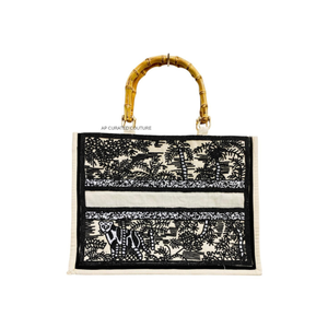 Bolsos Tote con Estampado de Leopardo y Cuentas, Hechos a Mano, Personalizados, con Asa de Bambú, Bolsos Tote Personalizados, Bolsos Tote de Cuentas de Alta Calidad y Durabilidad - Product Image 5