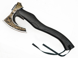 New Premium Handmade High Carbon Steel Viking <b>Axe</b> Head with Ash <b>Wood</b> Handle for Camping & Outdoor Use - Product Image 2