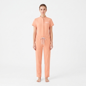 Ensemble de tenue médicale extensible pour femmes : Blouse et pantalon infirmière anti-plis pour le personnel hospitalier - Product Image 3