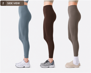 Leggings de sport personnalisés, haute élasticité, toucher doux, 260 g/m², chauds et tendance, avec poche à la taille, pour yoga et fitness - Product Image 2