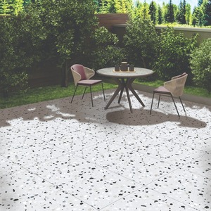 กระเบื้องปูพื้นและผนังพอร์ซเลนลายเทอร์ราซโซสีขาวสไตล์โมเดิร์นสำหรับตกแต่งภายในและภายนอกอาคาร หลายขนาด ผิวขัดเงา - Product Image 1