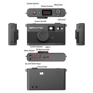 Appareil photo numérique rétro vintage 8MP à prix d'usine, appareil photo compact classique CMOS avec réglage de l'heure et de l'hydrothémpareille pour le camping - Product Image 6