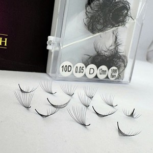 ขนตาปลอม VIETKINGLASH ทำมือ 10D-20D เส้นใยสังเคราะห์ นุ่ม สีดำด้าน CC/DD/M/L Curl รับทำโลโก้ - Product Image 6
