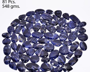 Lote de Cabujones de Sodalita Natural Pulidos, Piedras Preciosas Sueltas de Varias Formas, Piedra Semipreciosa para la Fabricación de Joyas al por Mayor - Product Image 1