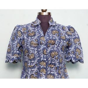 Robe midi d'été pour femme en coton à imprimé floral numérique, manches courtes, taille naturelle, style plage, haute qualité, vente en gros - Product Image 2