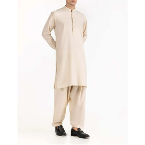 Shalwar Kameez pour hommes, vêtements ethniques traditionnels, tissu en coton confortable, design élégant, tenue de tous les jours - Product Image 3