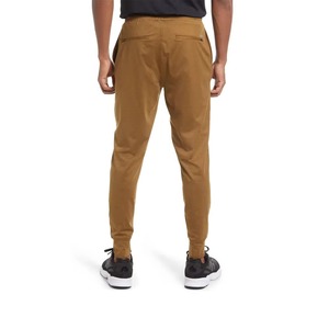 Pantalon de jogging pour homme en tricot marron avec taille élastique et cordon de serrage, poches latérales, décontracté, pour l'automne - Product Image 3