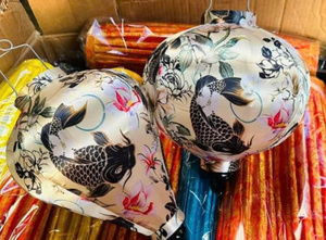 Lanterne en forme de lune artisanale en bambou Quang Nam 99 GOLD DATA, écologique, durable, avec doublure en bambou brut, décoration intérieure/extérieure - Product Image 6