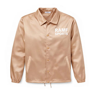 Veste de coach unisexe noire imperméable pour l'hiver avec logo personnalisé sur le devant, col montant en polaire, tissu en nylon - Product Image 1