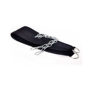Neoprene Dip Belts with Metal Chain Adjustable for Fitness Protective Gear Adult Male Standard Style - Product Image 2