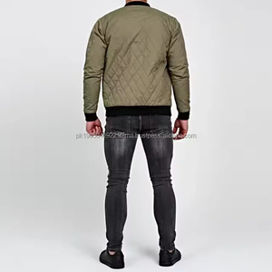 2025 nueva chaqueta acolchada de lona de alta calidad para hombre al por mayor cortavientos de invierno personalizado con logotipo frontal servicio OEM - Product Image 3