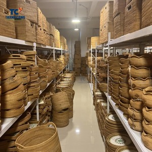 Cesta ondulada abierta de mimbre de flores al por mayor hecha en Vietnam precio barato de alta calidad - Product Image 6