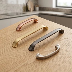 Manijas de Latón Macizo de Alta Calidad para Muebles de Cocina, Diseño Moderno en Negro Grafito, Venta al Por Mayor - Product Image 1