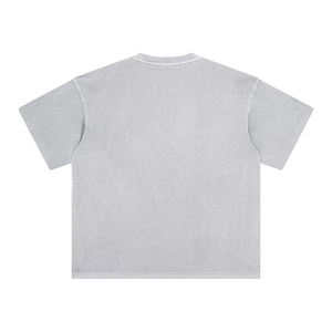 T-shirt court et ample personnalisé 260 GSM pour homme, 100% coton épais, coupe oversize, idéal pour la gym et les clubs, effet délavé - Product Image 4