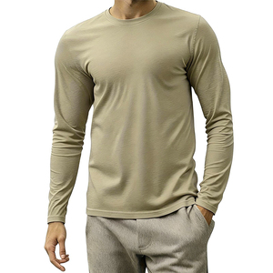 Top Quality <b>Polyester</b> <b>T</b>-<b>Shirt</b> For Men Pullover Slim Fit Quick Dry <b>Polyester</b> Crew Neck Long Sleeve <b>T</b> <b>Shirts</b> With OEM Service - Product Image 4