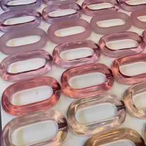 Chaîne de maillons transparents en résine époxy, grande taille, faits à la main, artistiques, pour décoration murale DIY, décoration de Noël, décoration de chambre d'ange personnalisée - Product Image 3