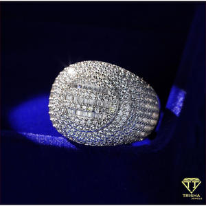 Anillo llamativo de plata de ley 925 premium con diamante cultivado en laboratorio para minoristas de joyería - Product Image 4