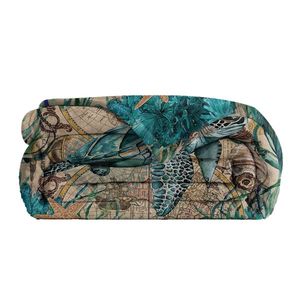 Coperta in pile di flanella 3D a forma di tartaruga marina, 5 kg, blu, con animali astratti, ideale come regalo - Product Image 2
