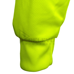 Camiseta de Trabajo de Alta Visibilidad Unisex para Construcción, con Capucha, Manga Larga, Transpirable, Reflectante, con Parches a Rayas - Product Image 3