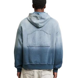 Sweat à capuche oversize en molleton délavé pour homme, 100 % coton, streetwear, poids lourd, épaules tombantes, impression sérigraphique, 330 grammes - Product Image 6