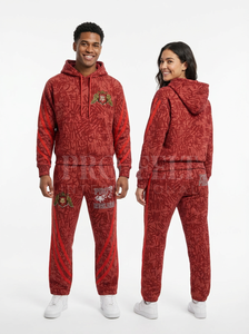 Nouvelle collection 2026 : Survêtements unisexes personnalisés avec logo imprimé en relief, en coton épais et confortable, pour l'entraînement - Product Image 3