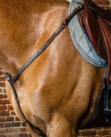 Plastron de cheval en cuir surélevé carré de qualité supérieure Durable longues bandes élastiques mousquetons selle boucles en laiton cheval Durable