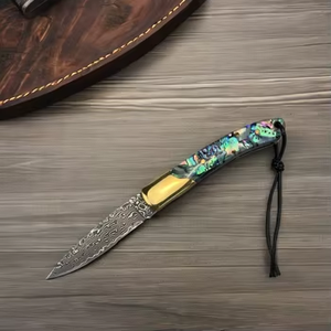 Navaja de Bolsillo Plegable Mini de Acero de Damasco de Grado Industrial con Personalización OEM, 1 Año de Garantía y Uso para Camping - Product Image 2