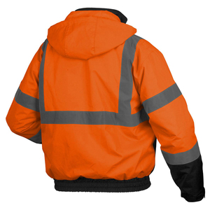 Custom High Visibility <b>Reflective</b> Safety <b>jacket</b> for Construction Work Wear With Pockets Long Sleeves Waterproof <b>Jacket</b> for <b>Mens</b> - Product Image 2