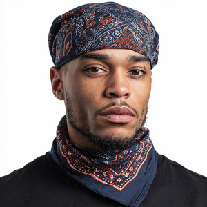 Pañuelo Cuadrado de Algodón 100% para la Cabeza, Estilo Hip Hop, Nueva Moda, Bandana Suave - Product Image 2